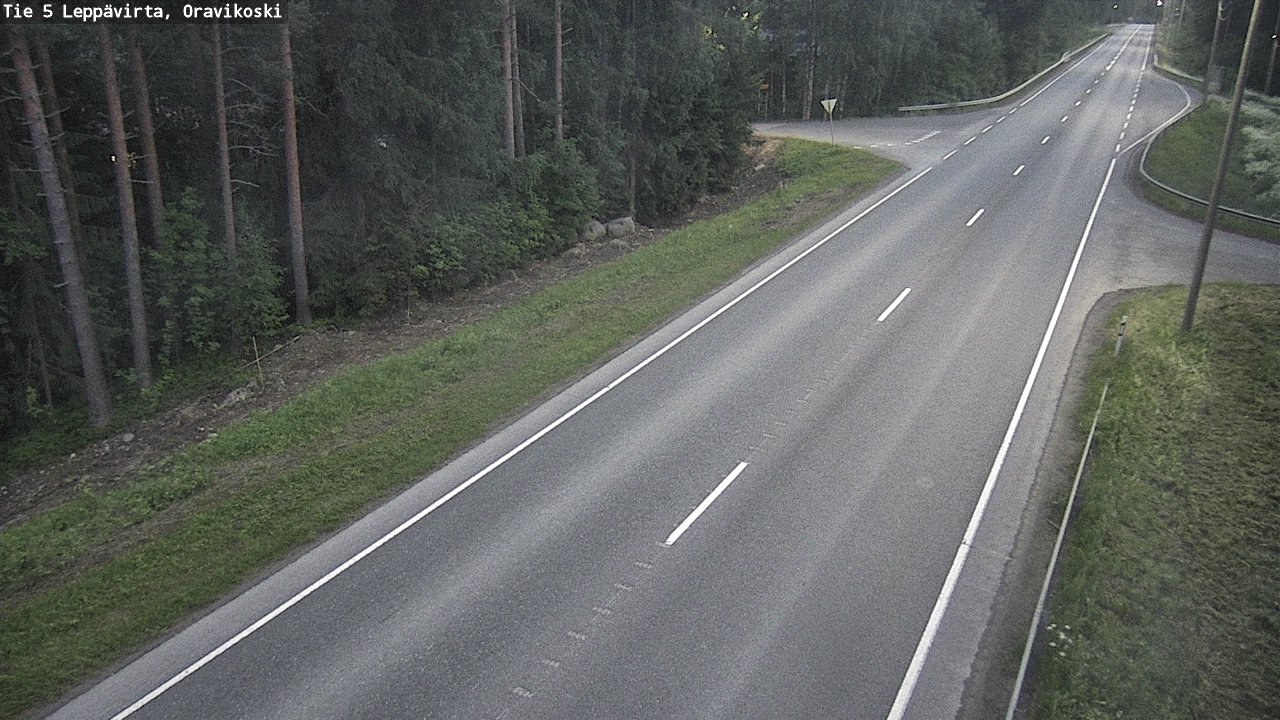 Weather Camera Image Väg 5 Leppävirta, Oravikoski, Leppävirta, Pohjois-Savo