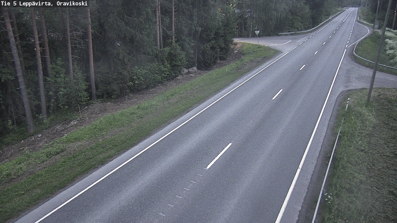 Weather Camera Image Väg 5 Leppävirta, Oravikoski, Leppävirta, Pohjois-Savo