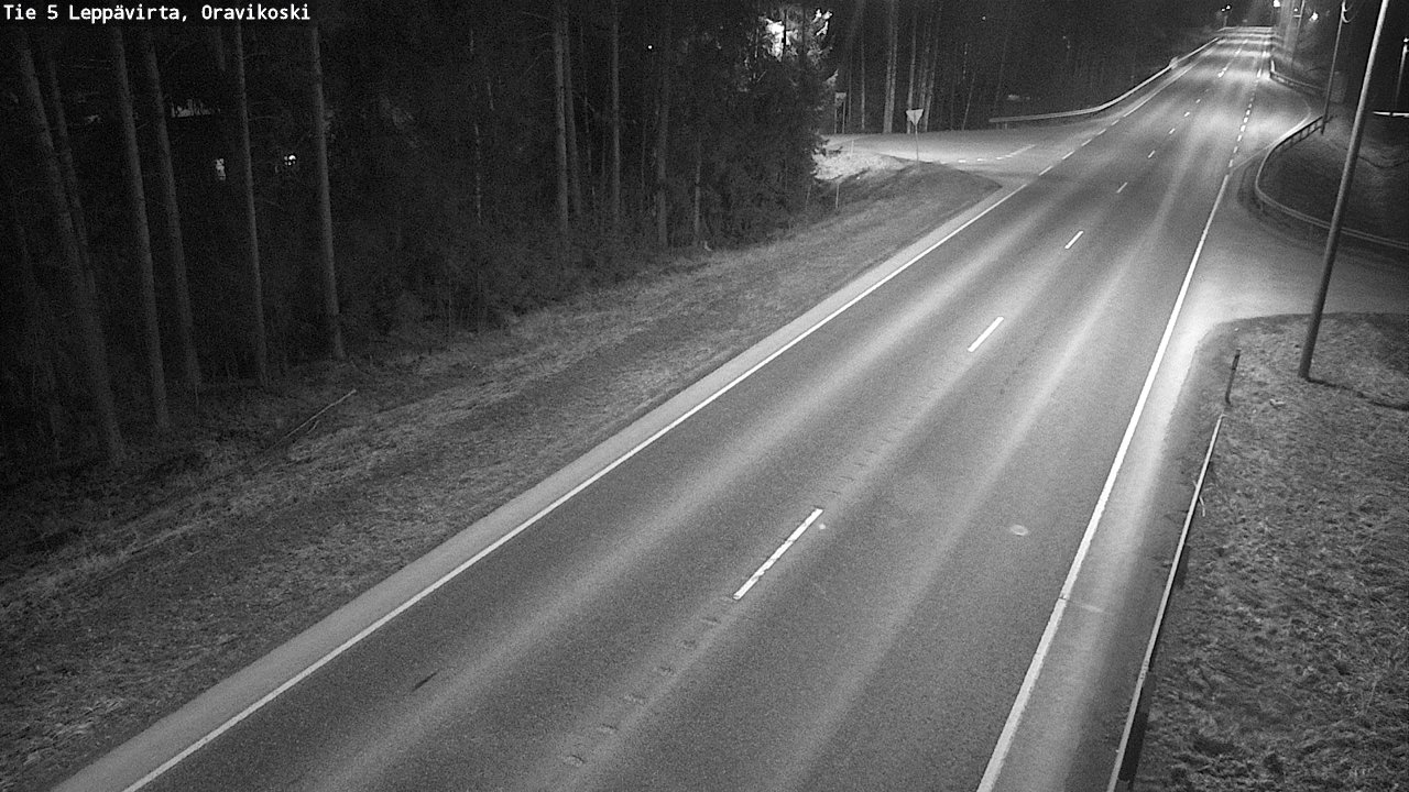 Weather Camera Image Väg 5 Leppävirta, Oravikoski, Leppävirta, Pohjois-Savo