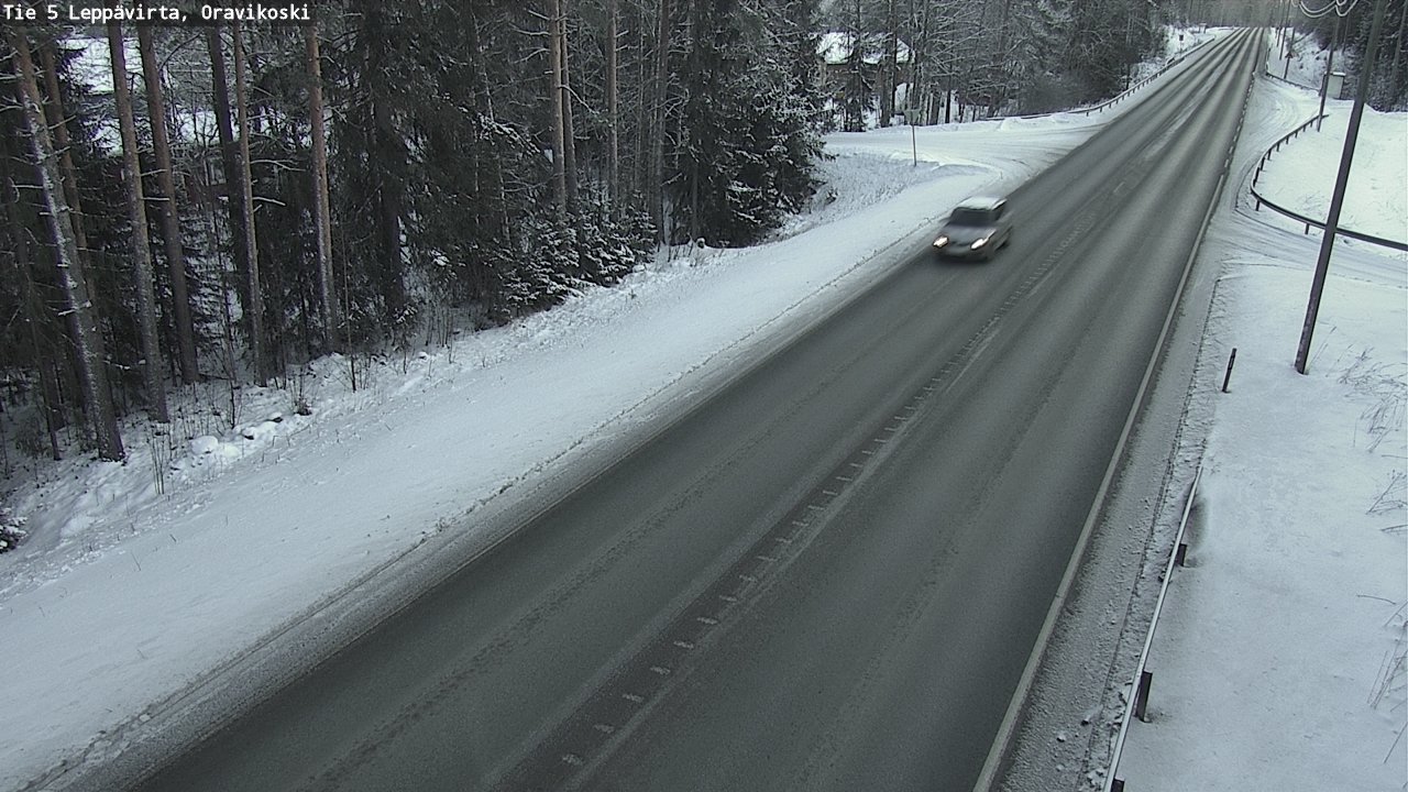 Weather Camera Image Väg 5 Leppävirta, Oravikoski, Leppävirta, Pohjois-Savo