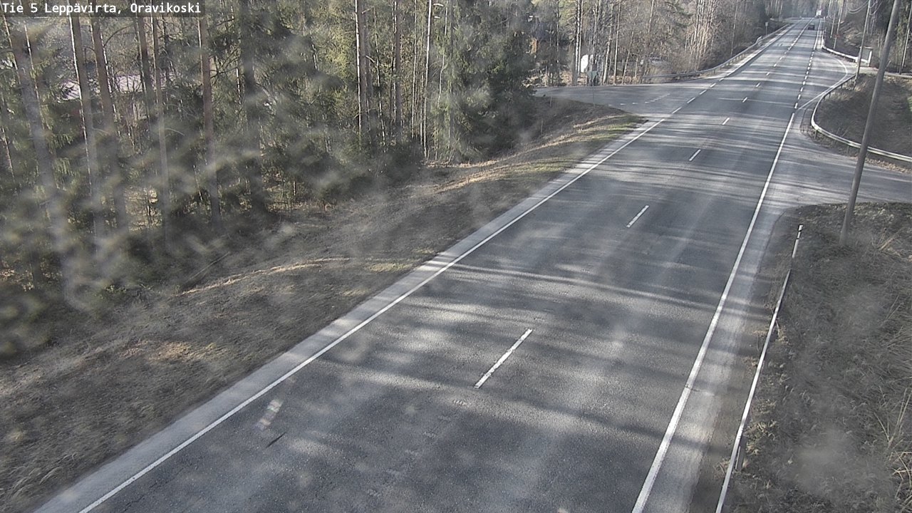 Weather Camera Image Road 5 Leppävirta, Oravikoski, Leppävirta, Pohjois-Savo