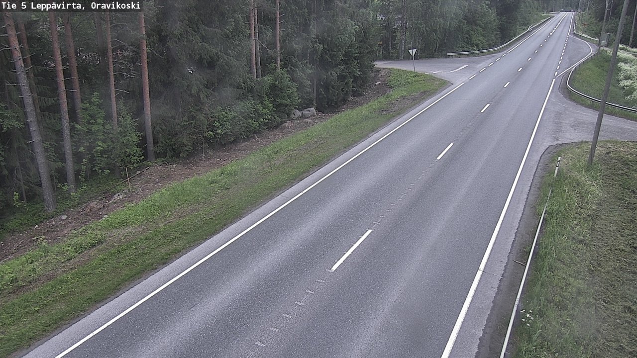 Weather Camera Image Väg 5 Leppävirta, Oravikoski, Leppävirta, Pohjois-Savo