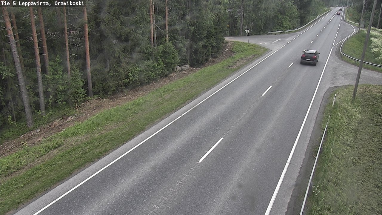 Weather Camera Image Väg 5 Leppävirta, Oravikoski, Leppävirta, Pohjois-Savo