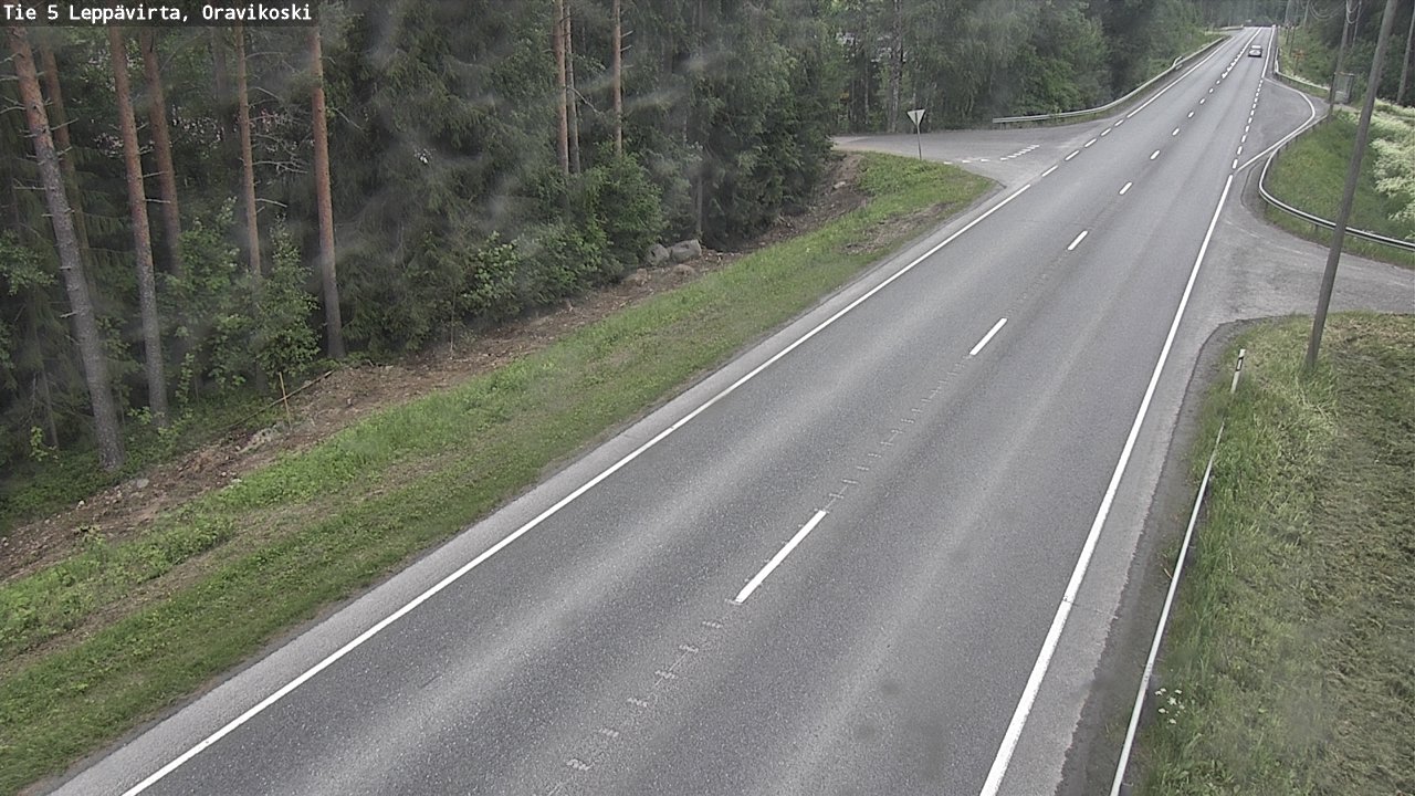Weather Camera Image Väg 5 Leppävirta, Oravikoski, Leppävirta, Pohjois-Savo