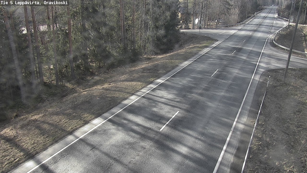 Weather Camera Image Väg 5 Leppävirta, Oravikoski, Leppävirta, Pohjois-Savo
