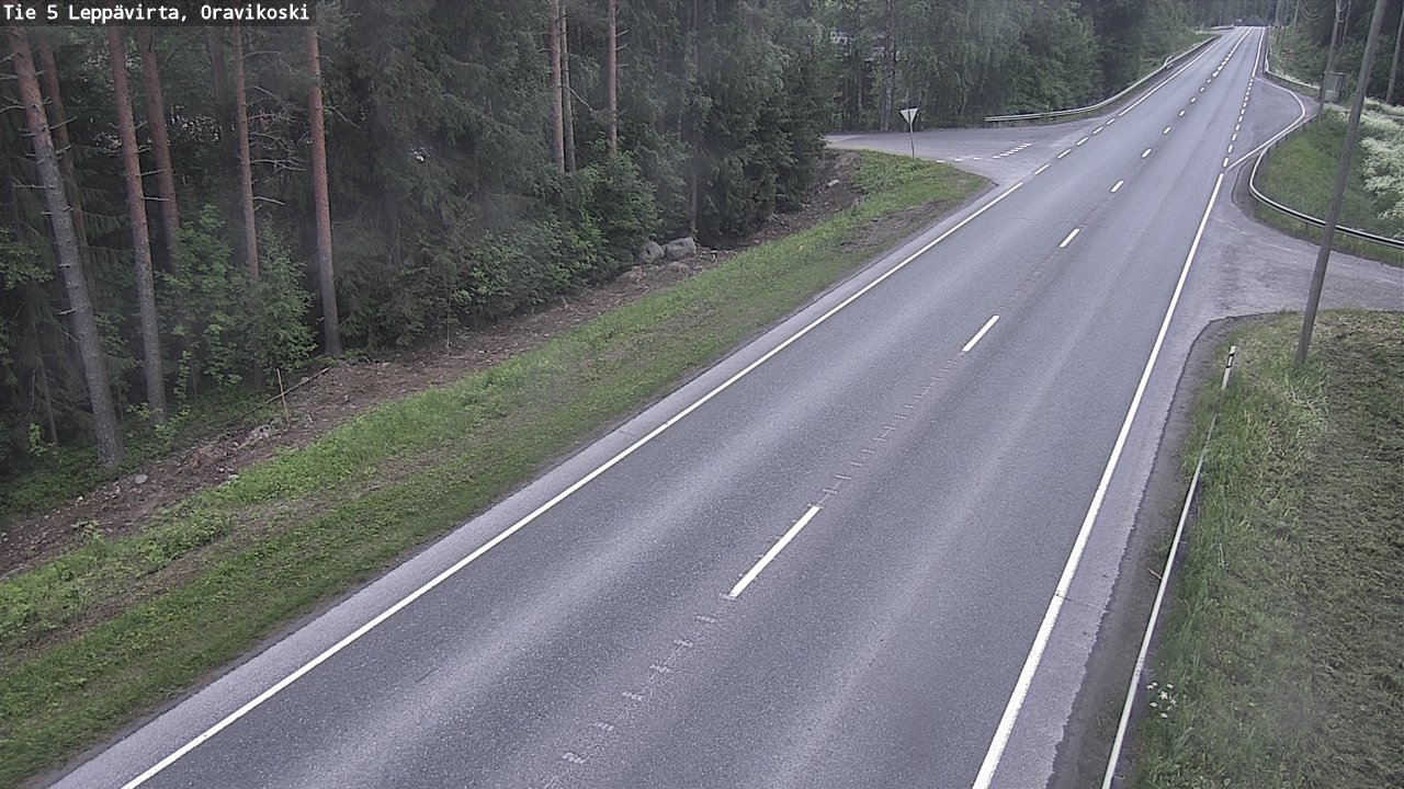 Weather Camera Image Väg 5 Leppävirta, Oravikoski, Leppävirta, Pohjois-Savo