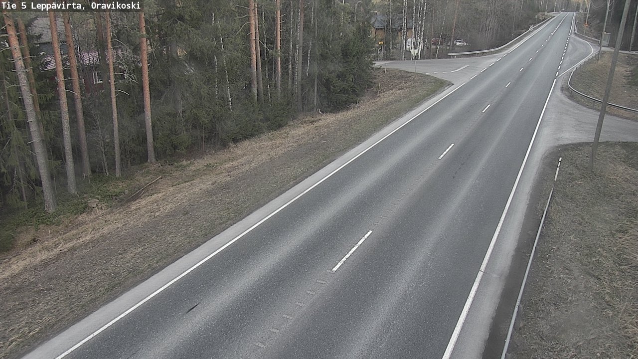Weather Camera Image Väg 5 Leppävirta, Oravikoski, Leppävirta, Pohjois-Savo
