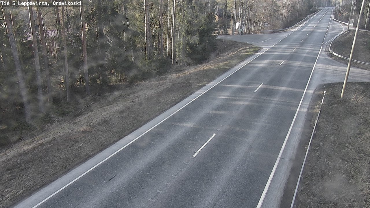 Weather Camera Image Road 5 Leppävirta, Oravikoski, Leppävirta, Pohjois-Savo