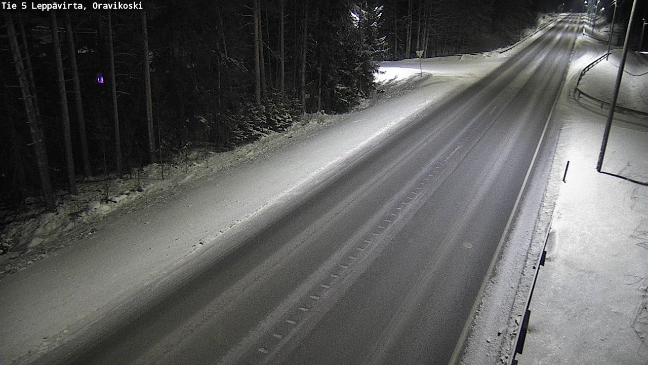 Weather Camera Image Väg 5 Leppävirta, Oravikoski, Leppävirta, Pohjois-Savo