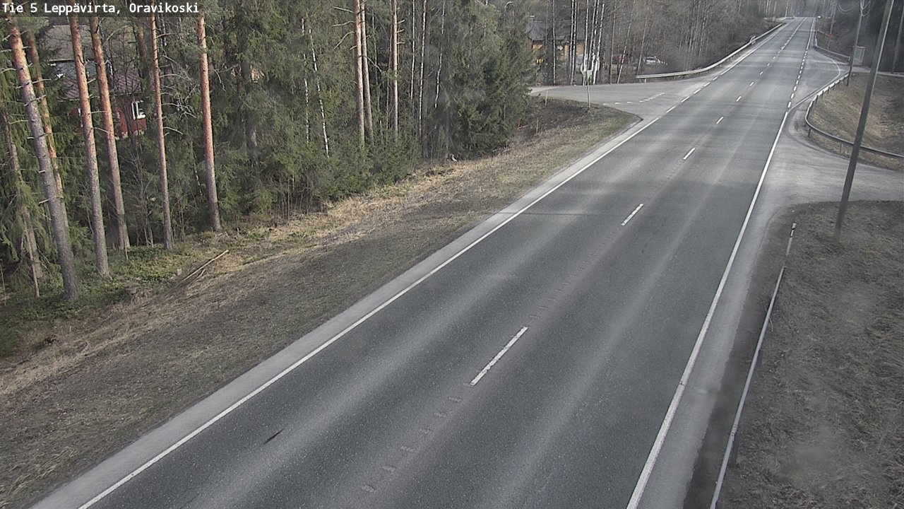 Weather Camera Image Väg 5 Leppävirta, Oravikoski, Leppävirta, Pohjois-Savo