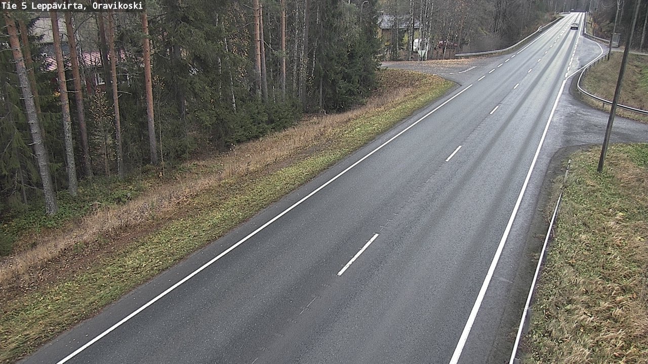 Weather Camera Image Väg 5 Leppävirta, Oravikoski, Leppävirta, Pohjois-Savo