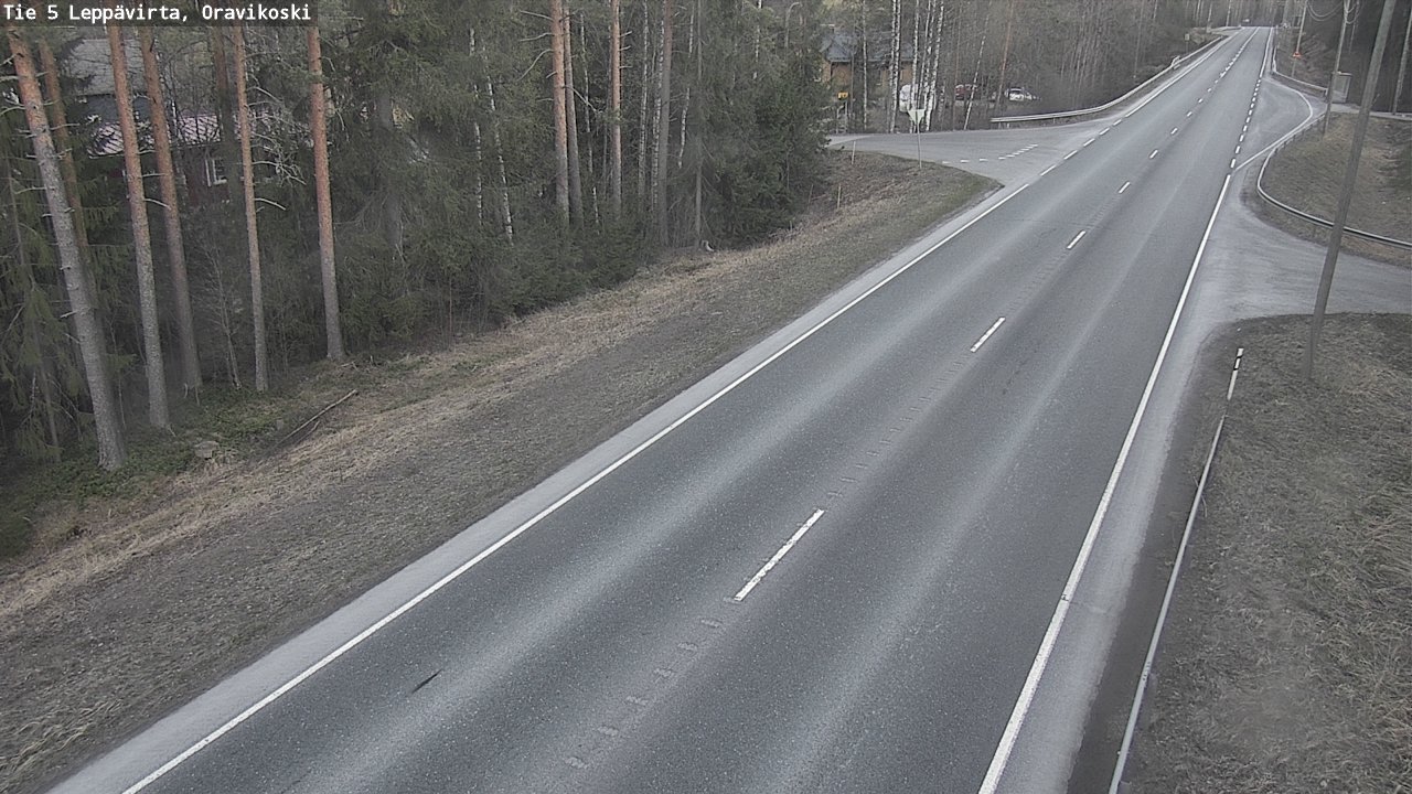 Weather Camera Image Väg 5 Leppävirta, Oravikoski, Leppävirta, Pohjois-Savo