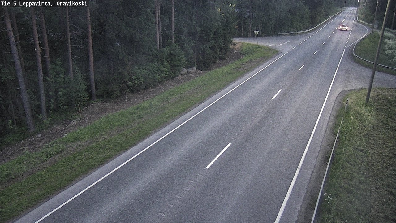 Weather Camera Image Väg 5 Leppävirta, Oravikoski, Leppävirta, Pohjois-Savo