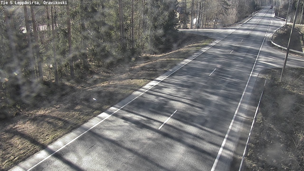 Weather Camera Image Road 5 Leppävirta, Oravikoski, Leppävirta, Pohjois-Savo