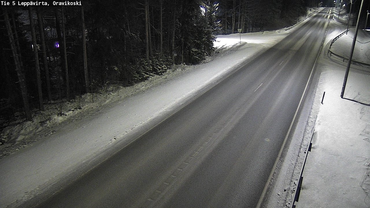 Weather Camera Image Väg 5 Leppävirta, Oravikoski, Leppävirta, Pohjois-Savo