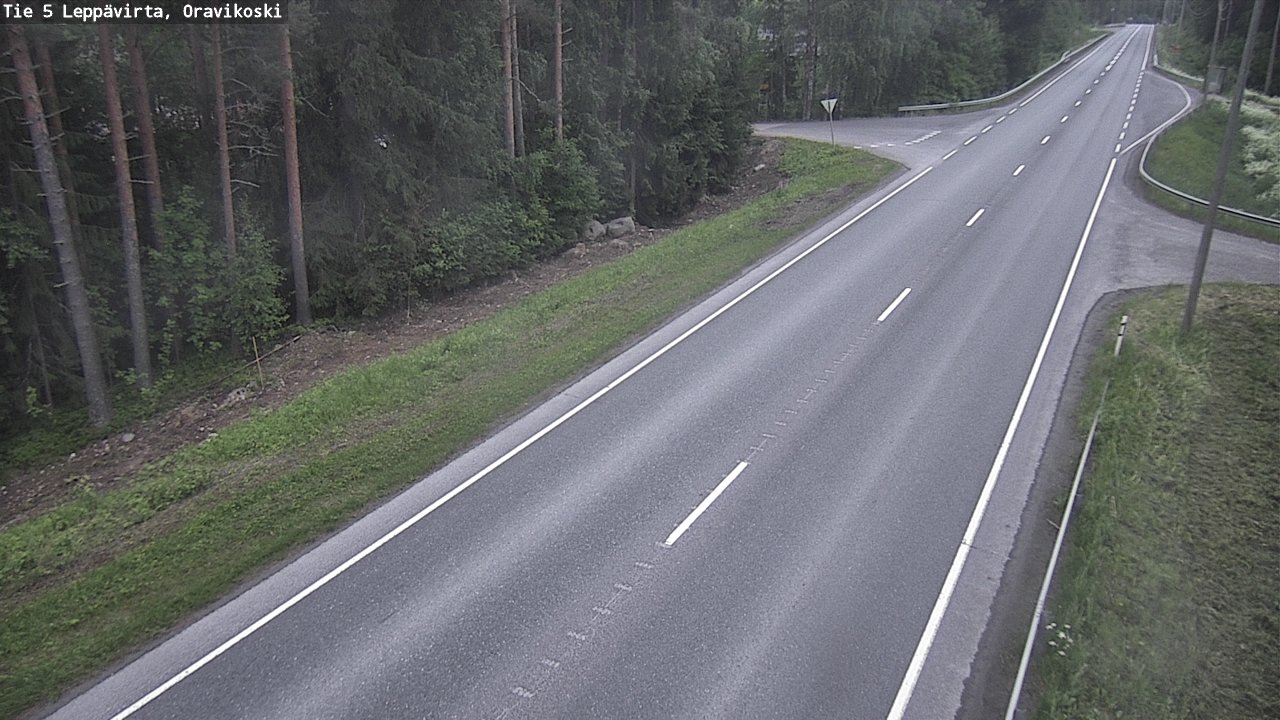 Weather Camera Image Väg 5 Leppävirta, Oravikoski, Leppävirta, Pohjois-Savo