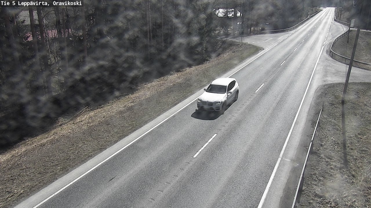 Weather Camera Image Väg 5 Leppävirta, Oravikoski, Leppävirta, Pohjois-Savo