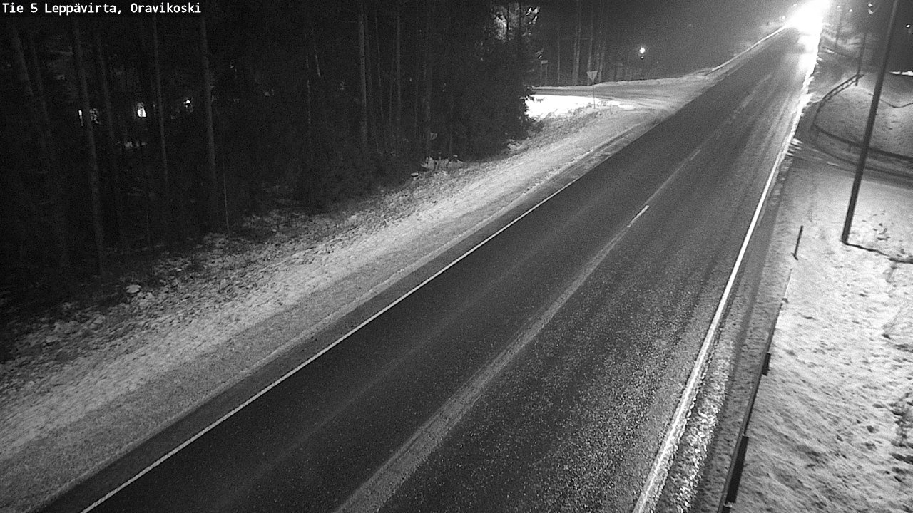 Weather Camera Image Väg 5 Leppävirta, Oravikoski, Leppävirta, Pohjois-Savo