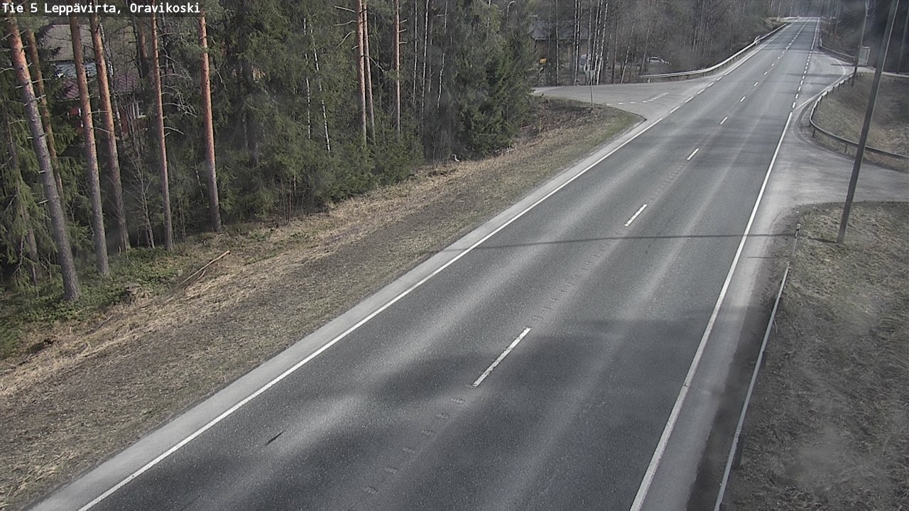 Weather Camera Image Väg 5 Leppävirta, Oravikoski, Leppävirta, Pohjois-Savo