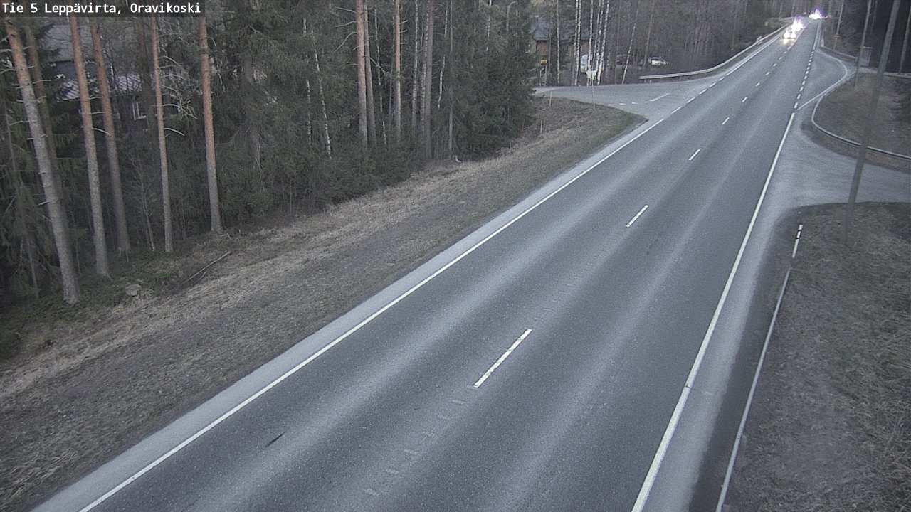 Weather Camera Image Väg 5 Leppävirta, Oravikoski, Leppävirta, Pohjois-Savo