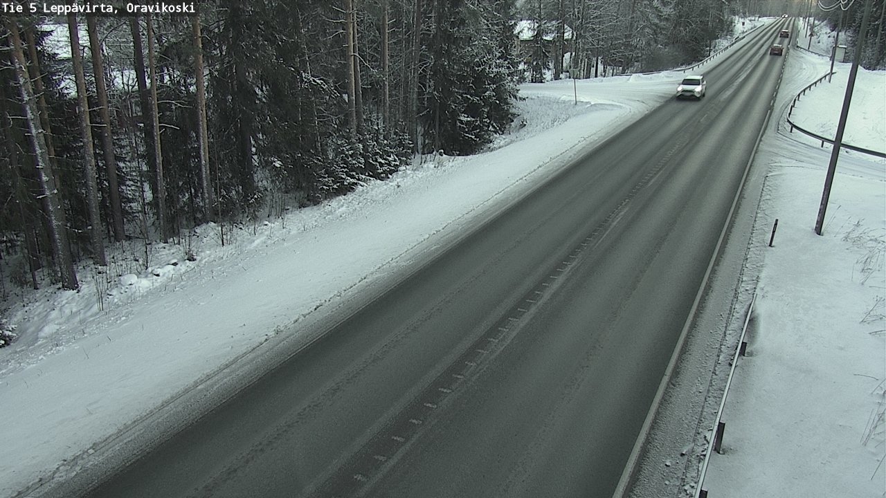 Weather Camera Image Väg 5 Leppävirta, Oravikoski, Leppävirta, Pohjois-Savo