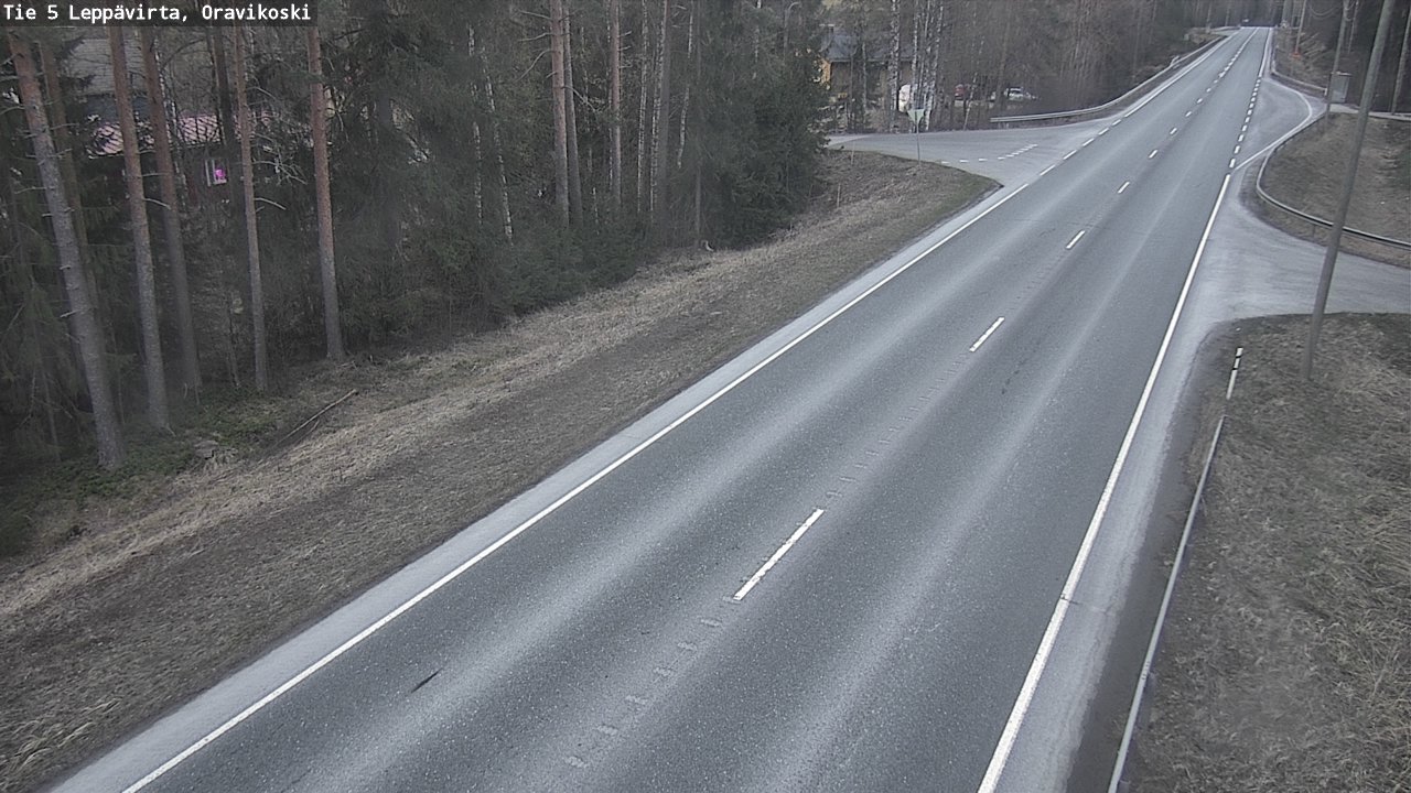 Weather Camera Image Väg 5 Leppävirta, Oravikoski, Leppävirta, Pohjois-Savo