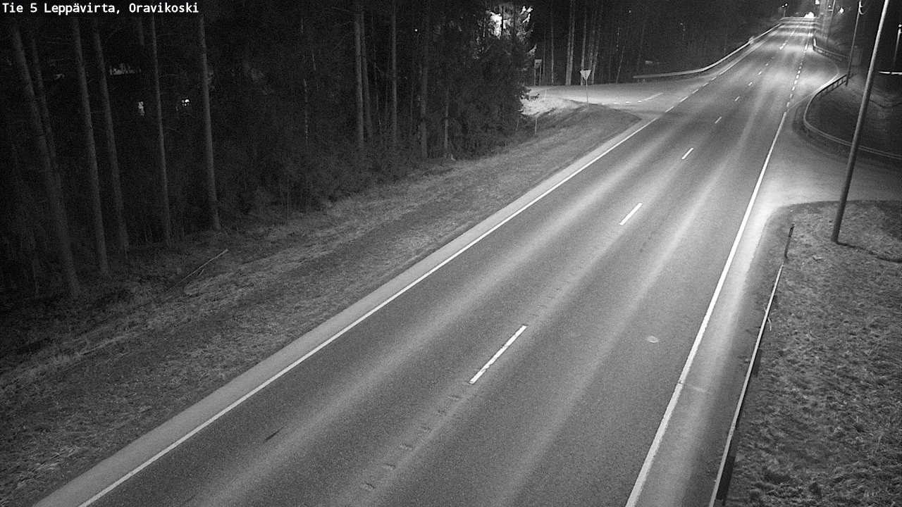 Weather Camera Image Väg 5 Leppävirta, Oravikoski, Leppävirta, Pohjois-Savo
