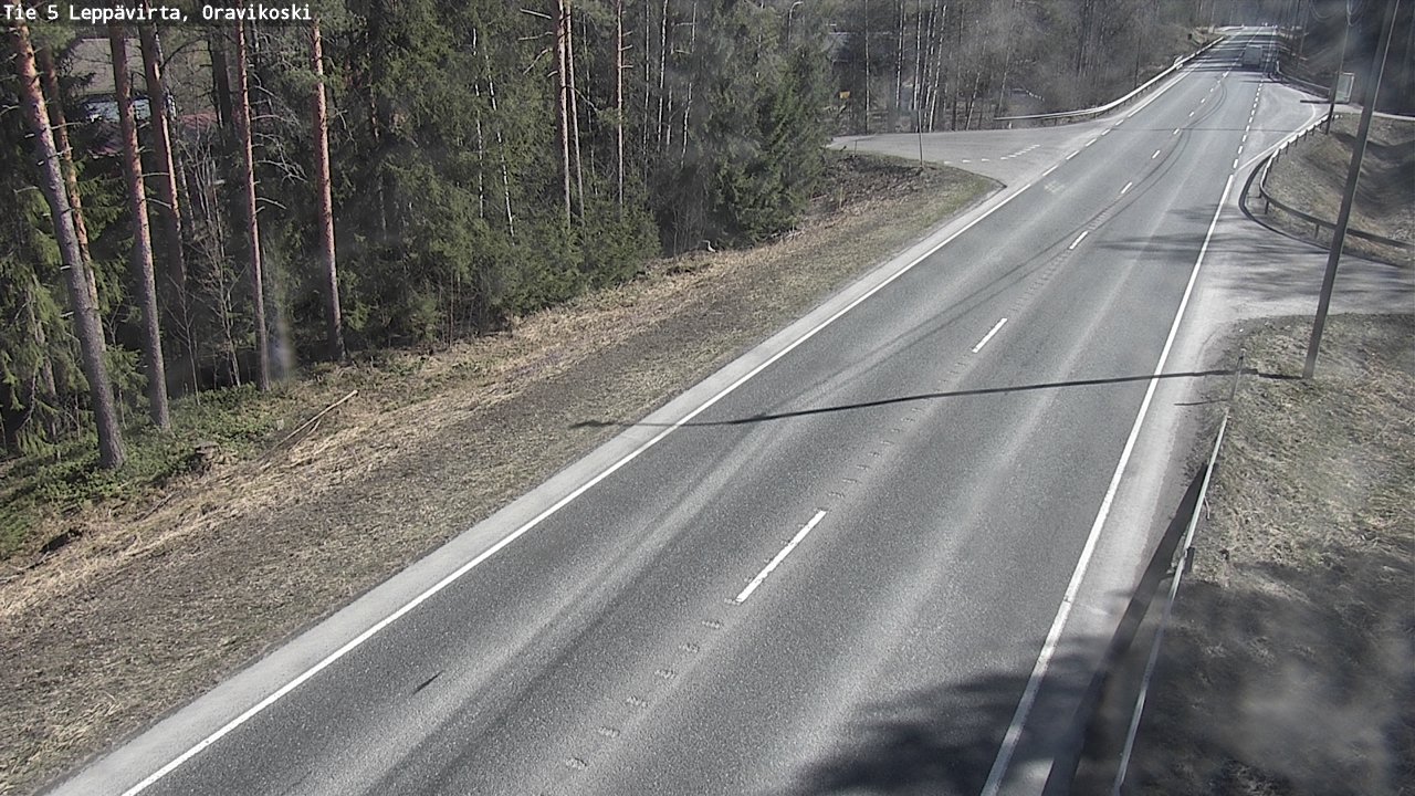 Weather Camera Image Väg 5 Leppävirta, Oravikoski, Leppävirta, Pohjois-Savo