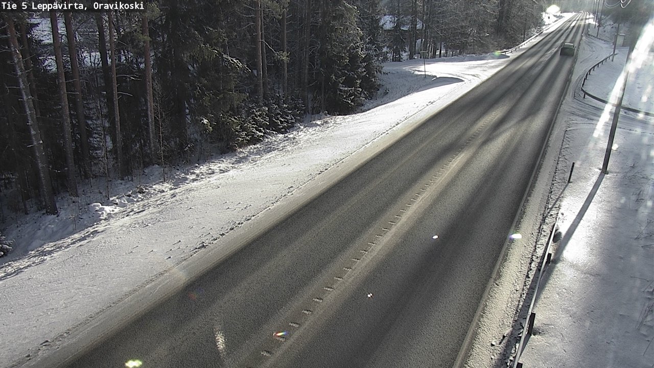Weather Camera Image Väg 5 Leppävirta, Oravikoski, Leppävirta, Pohjois-Savo