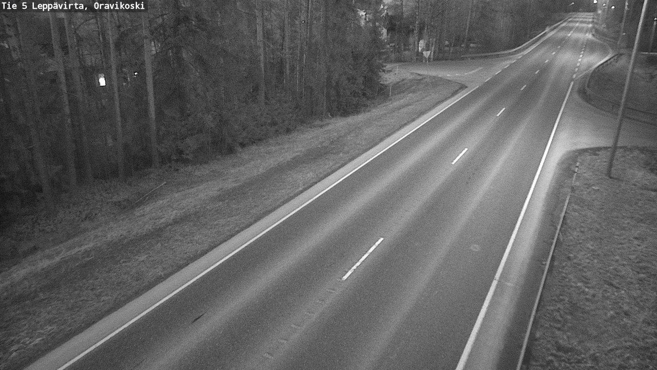 Weather Camera Image Väg 5 Leppävirta, Oravikoski, Leppävirta, Pohjois-Savo