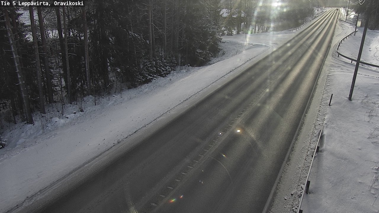 Weather Camera Image Väg 5 Leppävirta, Oravikoski, Leppävirta, Pohjois-Savo
