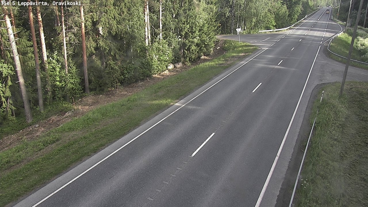 Weather Camera Image Väg 5 Leppävirta, Oravikoski, Leppävirta, Pohjois-Savo