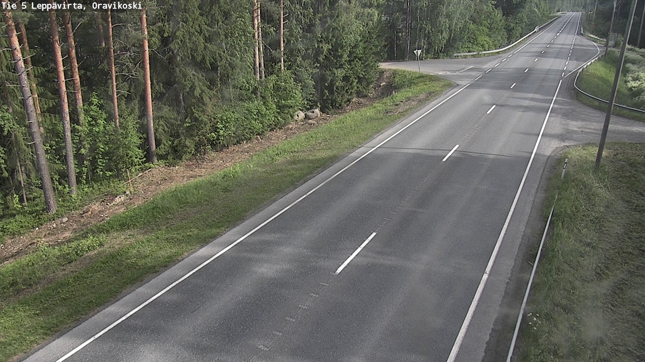 Weather Camera Image Väg 5 Leppävirta, Oravikoski, Leppävirta, Pohjois-Savo