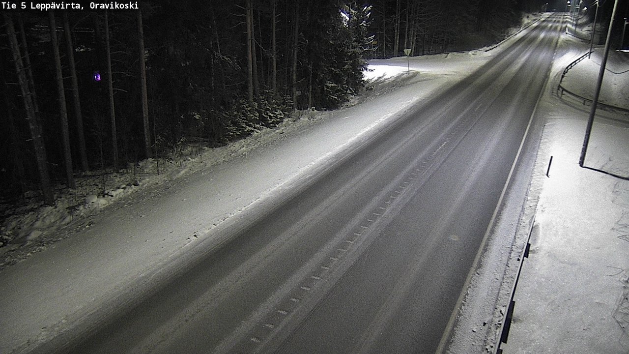 Weather Camera Image Väg 5 Leppävirta, Oravikoski, Leppävirta, Pohjois-Savo