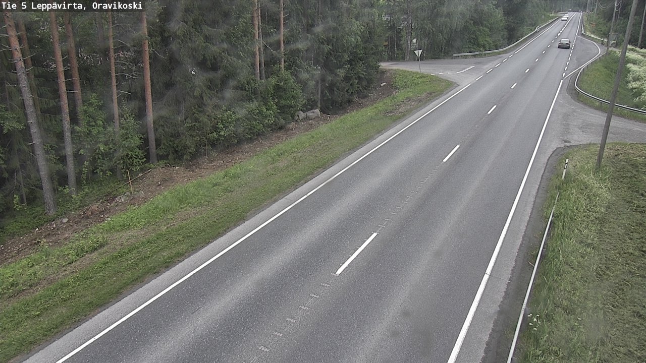 Weather Camera Image Väg 5 Leppävirta, Oravikoski, Leppävirta, Pohjois-Savo