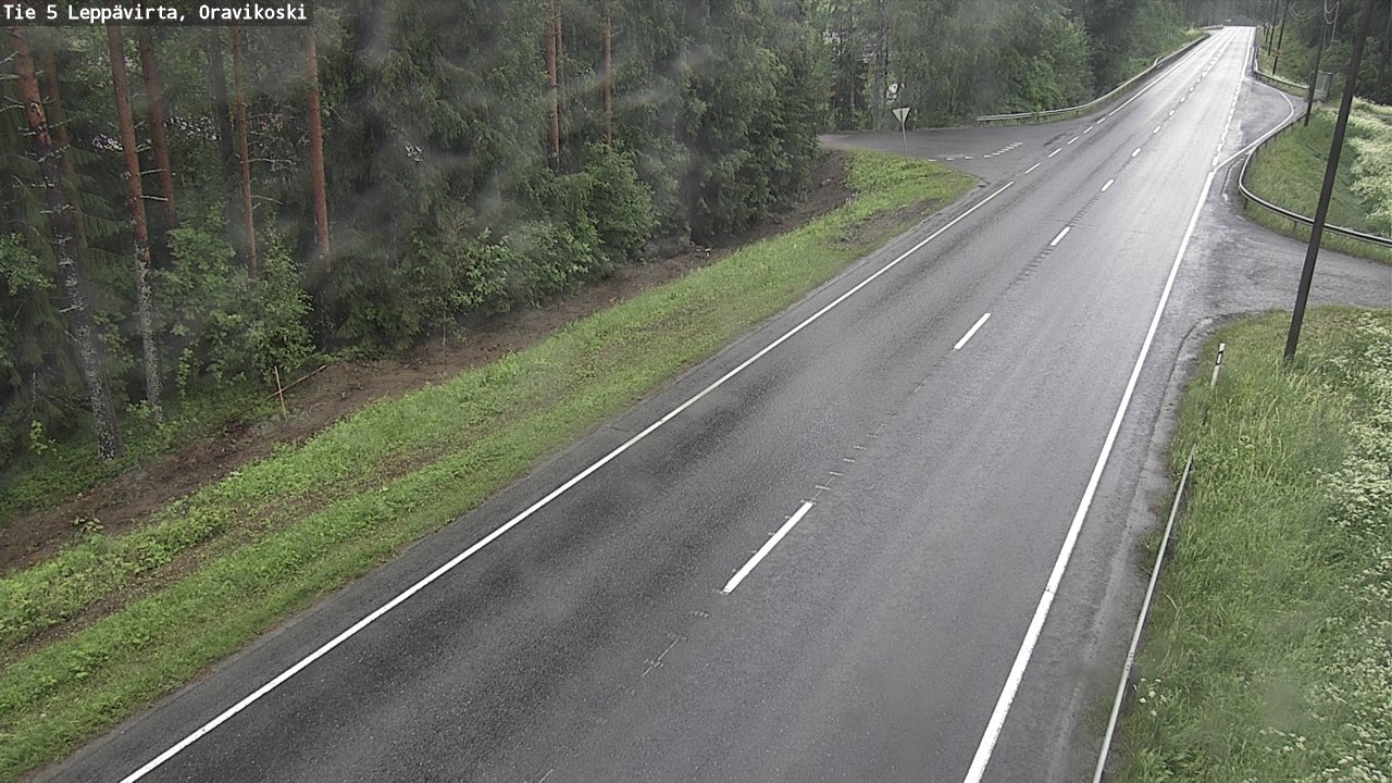 Weather Camera Image Road 5 Leppävirta, Oravikoski, Leppävirta, Pohjois-Savo