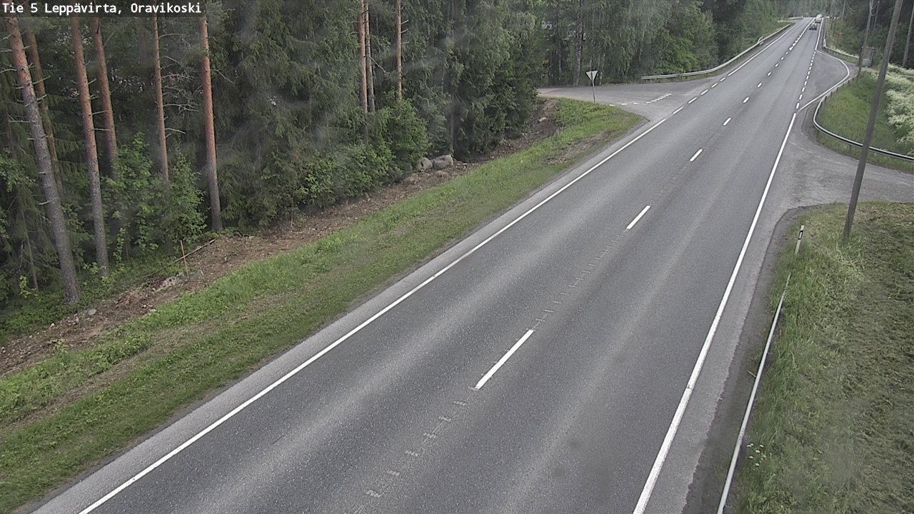 Weather Camera Image Väg 5 Leppävirta, Oravikoski, Leppävirta, Pohjois-Savo