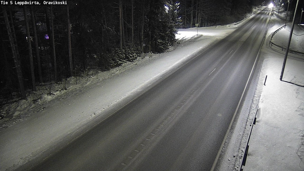 Weather Camera Image Väg 5 Leppävirta, Oravikoski, Leppävirta, Pohjois-Savo