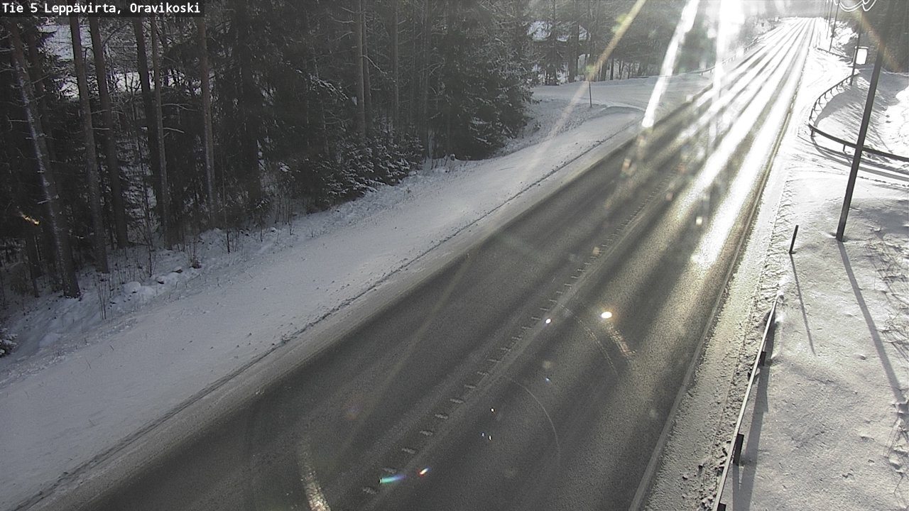 Weather Camera Image Väg 5 Leppävirta, Oravikoski, Leppävirta, Pohjois-Savo