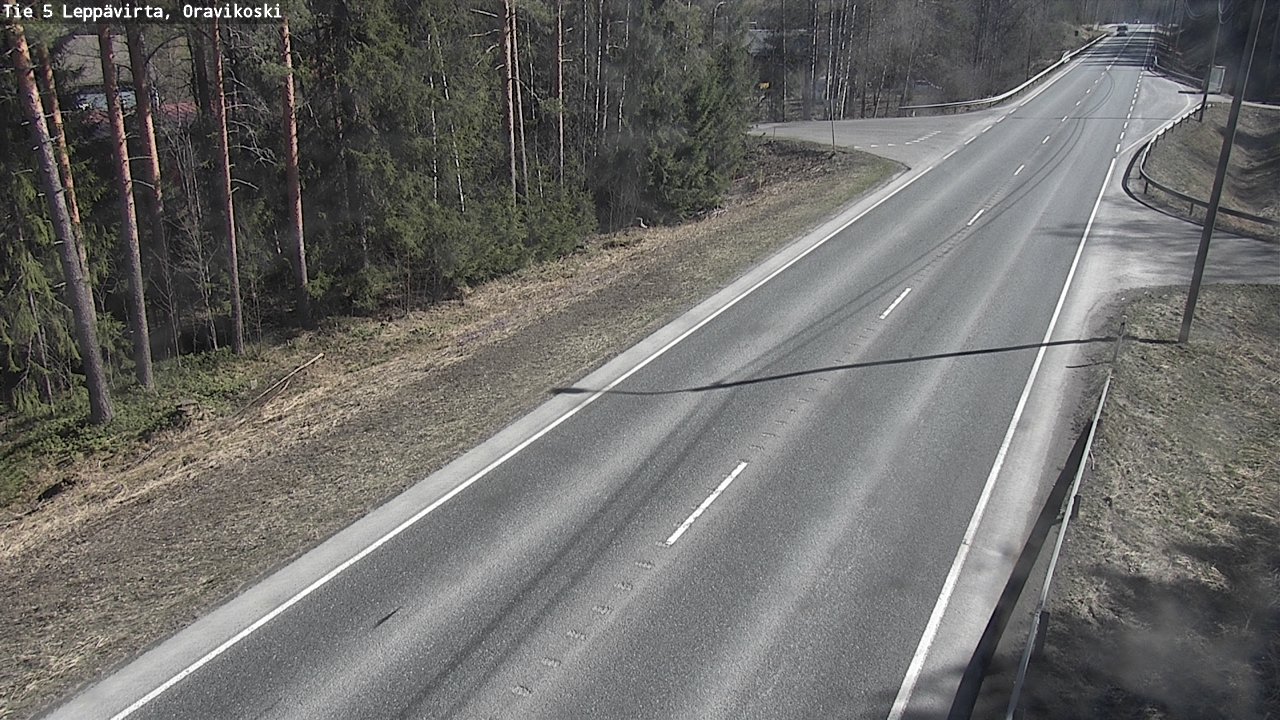 Weather Camera Image Väg 5 Leppävirta, Oravikoski, Leppävirta, Pohjois-Savo