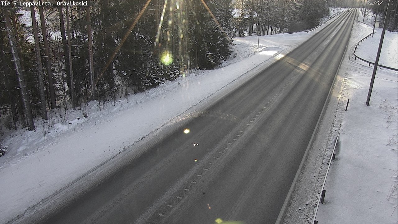 Weather Camera Image Väg 5 Leppävirta, Oravikoski, Leppävirta, Pohjois-Savo