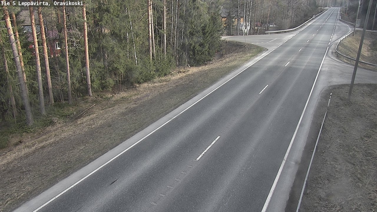 Weather Camera Image Väg 5 Leppävirta, Oravikoski, Leppävirta, Pohjois-Savo