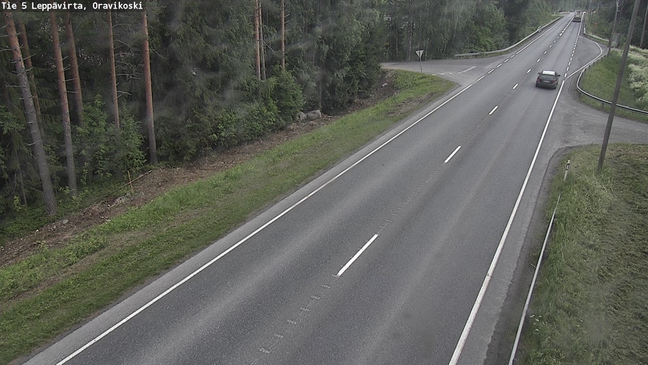 Weather Camera Image Väg 5 Leppävirta, Oravikoski, Leppävirta, Pohjois-Savo