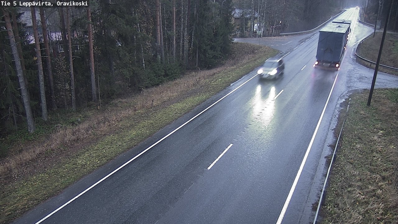 Weather Camera Image Väg 5 Leppävirta, Oravikoski, Leppävirta, Pohjois-Savo