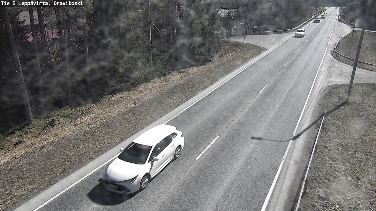 Weather Camera Image Väg 5 Leppävirta, Oravikoski, Leppävirta, Pohjois-Savo