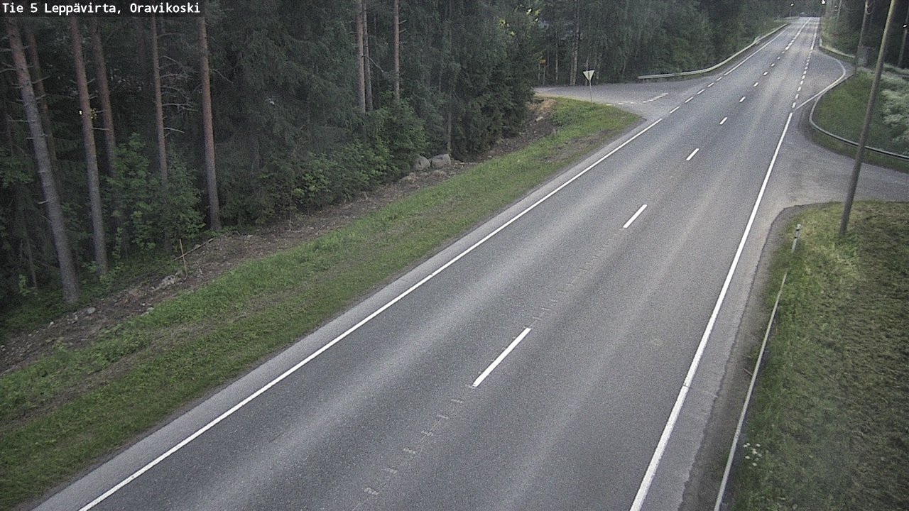 Weather Camera Image Väg 5 Leppävirta, Oravikoski, Leppävirta, Pohjois-Savo
