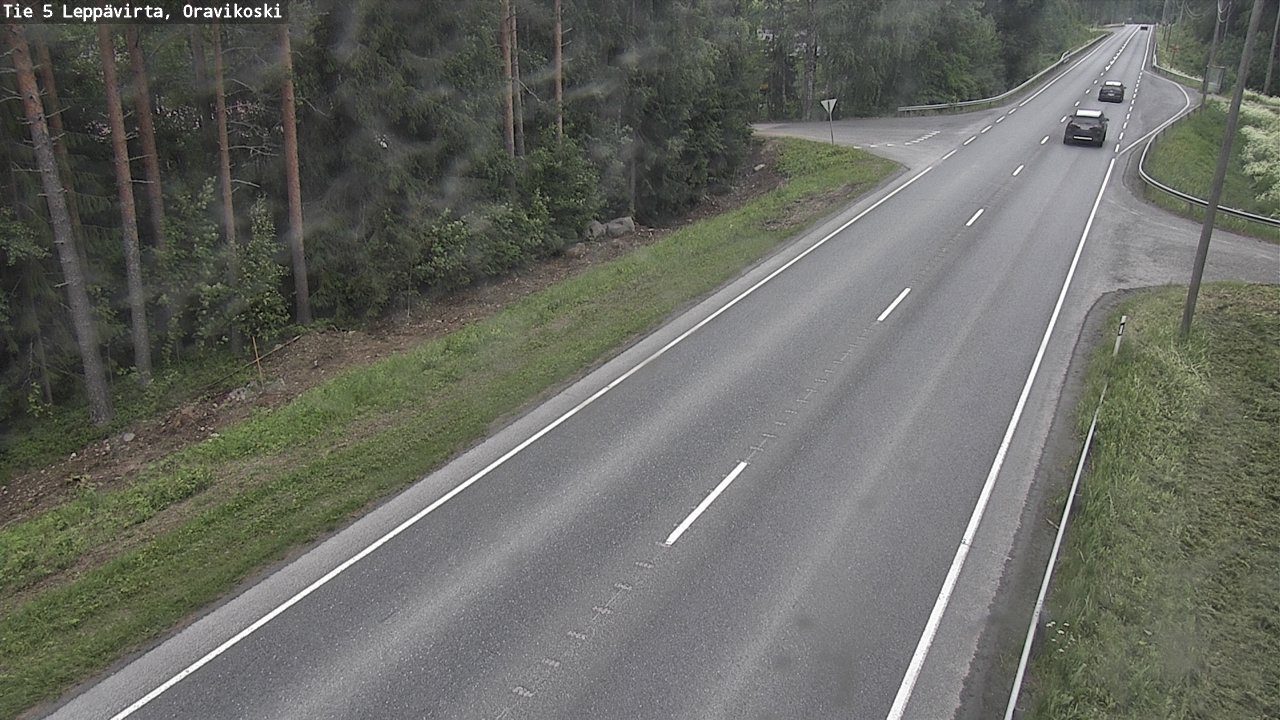 Weather Camera Image Väg 5 Leppävirta, Oravikoski, Leppävirta, Pohjois-Savo