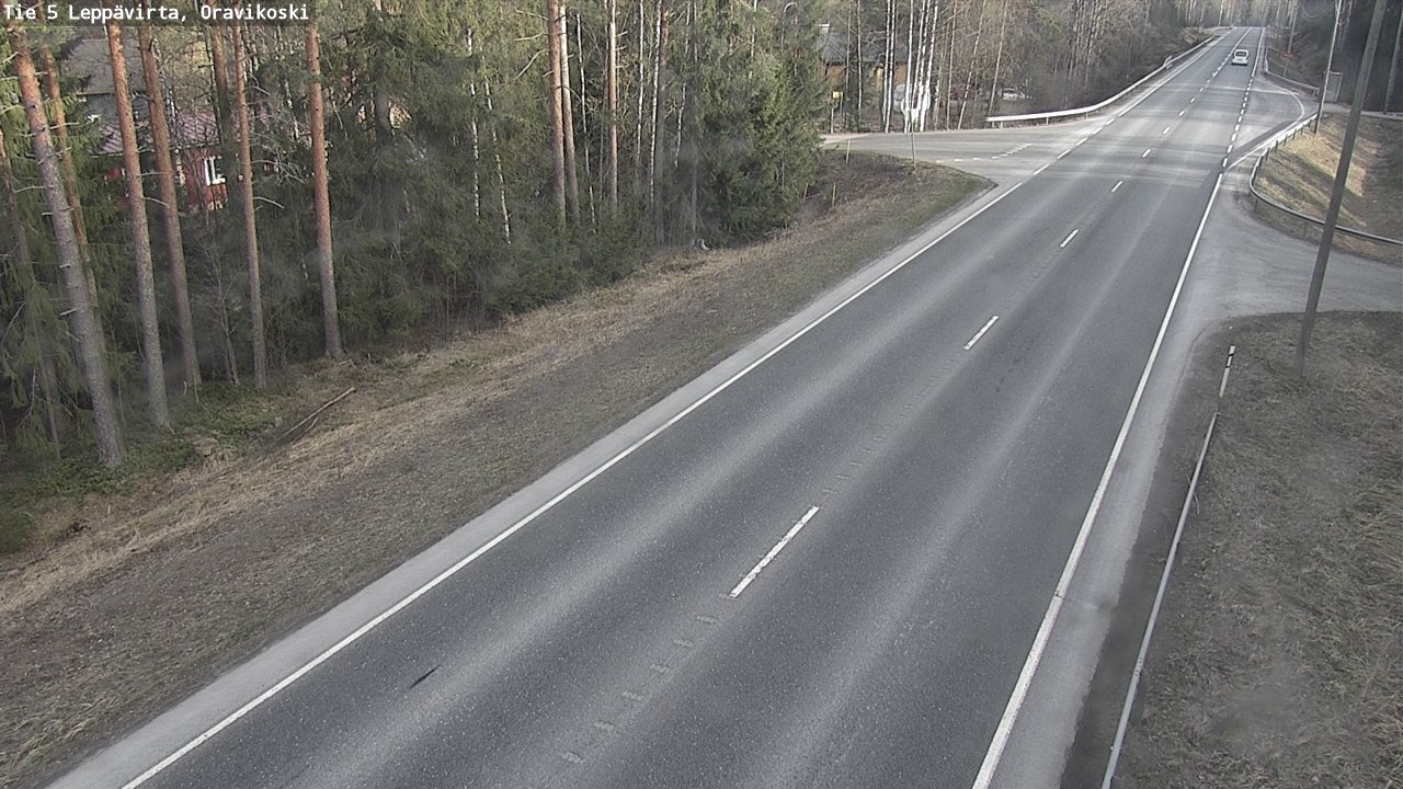 Weather Camera Image Väg 5 Leppävirta, Oravikoski, Leppävirta, Pohjois-Savo