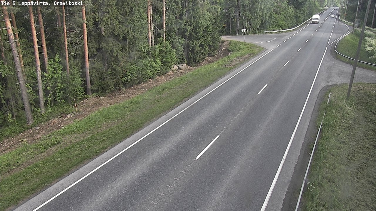 Weather Camera Image Väg 5 Leppävirta, Oravikoski, Leppävirta, Pohjois-Savo