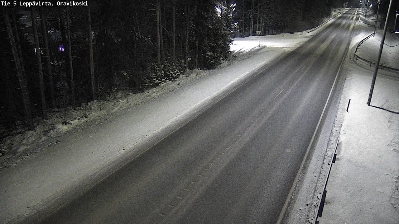 Weather Camera Image Väg 5 Leppävirta, Oravikoski, Leppävirta, Pohjois-Savo